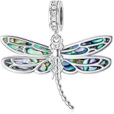 PELOVNY S925 Sterling Silver Dragonfly Music Charm Bead for Bracelet - Music Note Jewelry for Women