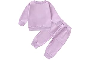 Happy Town Fall Outfits for Toddler Girl Boy Long Sleeve Top and Long Pants Set Toddler Sweatsuits