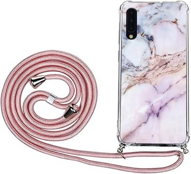 A30S / A50S Funda con Cuerda para Samsung Galaxy A50 - Carcasa Transparente de TPU con Colgante Case con Correa Colgante - con Cordon para Llevar en ...