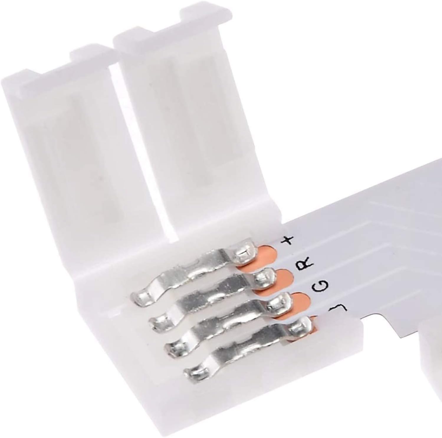 VIPMOON 20 Pack 4 Pin LED Strip Light Straight Connectors for 8mm Wide SMD RGB 3528 2835 LED Strip Lights - Image 4
