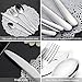 Silverware Flatware Cutlery Set, Stainless Steel Utensils Service for 2, Include Knife/Fork/Spoon, Mirror Polished, Dishwasher Safe(8 Pieces)