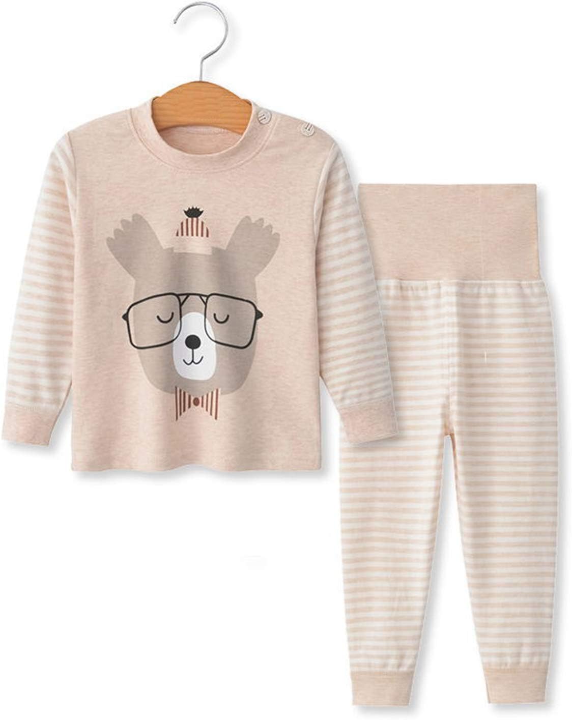 100% Organic Cotton Baby Boys Girls Pajamas Set Long Sleeve Sleepwear(3M-6T)