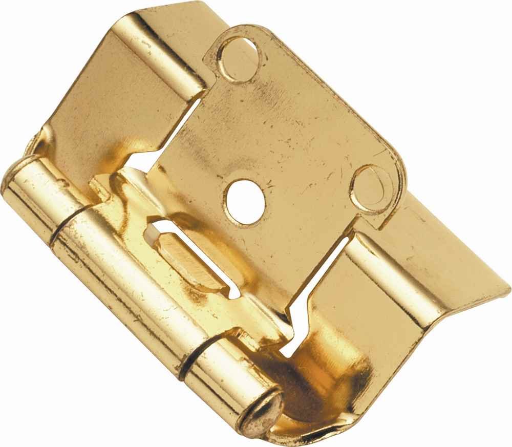SemiConcealed Hinge, Full Wrap, 2Pack (Set of 10) (Polished Brass