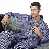 Mens Silk Satin Pajamas Set Sleepwear Loungewear S~4XL Plus_Gifts