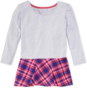 long sleeve striped peplum top