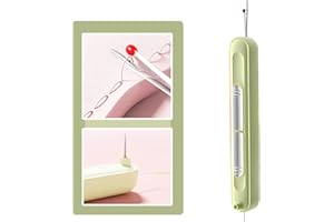 Upgraded 2 in 1 Automatic Needle Threaders Seam Ripper,Quilting Supplies Sewing Kit,Quick Sewing Machine Loop Needle Threaders (1PCS-Green)