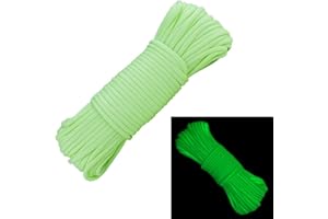 WEST COAST PARACORD Glow in The Dark Zesty 550lb Paracord – 21 Strand Luminous Parachute Cord for Nighttime Outdoor Utility – 8 Colors and Length Options of 25', 50’, 100’, and 1,000’