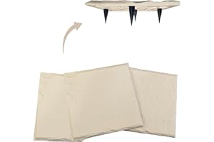 ZHURUININ Outdoor Stepping Stones for Garden That Stake Into The Ground Decorative Pavers Outside Flooring Pavers Decorative Walkway for Outdoor Pathway, Yard, or Garden Pavers 15.5” Grey