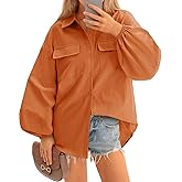 Cicy Bell Womens Oversized Linen Button Down Shirts Puff Long Sleeve Collared V Neck Cotton Blouses Loose Fit Tops