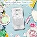 LK Case for Samsung Galaxy J7 V / J7 2017 / J7 Prime / J7 Perx / J7 Sky Pro, [Shock Absorbing] White Henna Mandala Floral Lace Clear Design Printed Air Hybrid with TPU Bumper Protective Case Cover