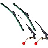 OFIG UTV Wiper Kit Hand Operated Manual Windshield Wiper Kit Compatible with Polaris Ranger RZR Can Am Maverick X3 Commander 