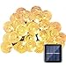 Qedertek Globe Outdoor Solar String Lights 20ft 30 LED Fairy Bubble Crystal Ball Holiday Party Decoration Lights (Warm White)