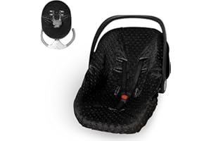 BORYOKUN Infant Car Seat Cover Liner, Carseat Cover Liner for Baby Boys Girls, Soft Comfortable, Machine Washable, Universal Fit (Black)