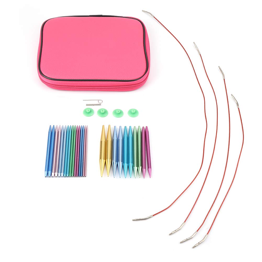 Colorful Plastic Aluminum Interchangeable Circular Needle Sets
