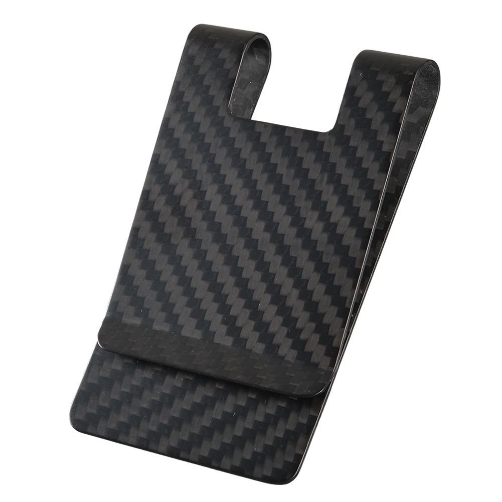 Carbon Fiber Money Clip-CL CARBONLIFE Business Card Holder RFID Protector Credit Card Holder Wallet Clips For Men (Black 3k Matte)