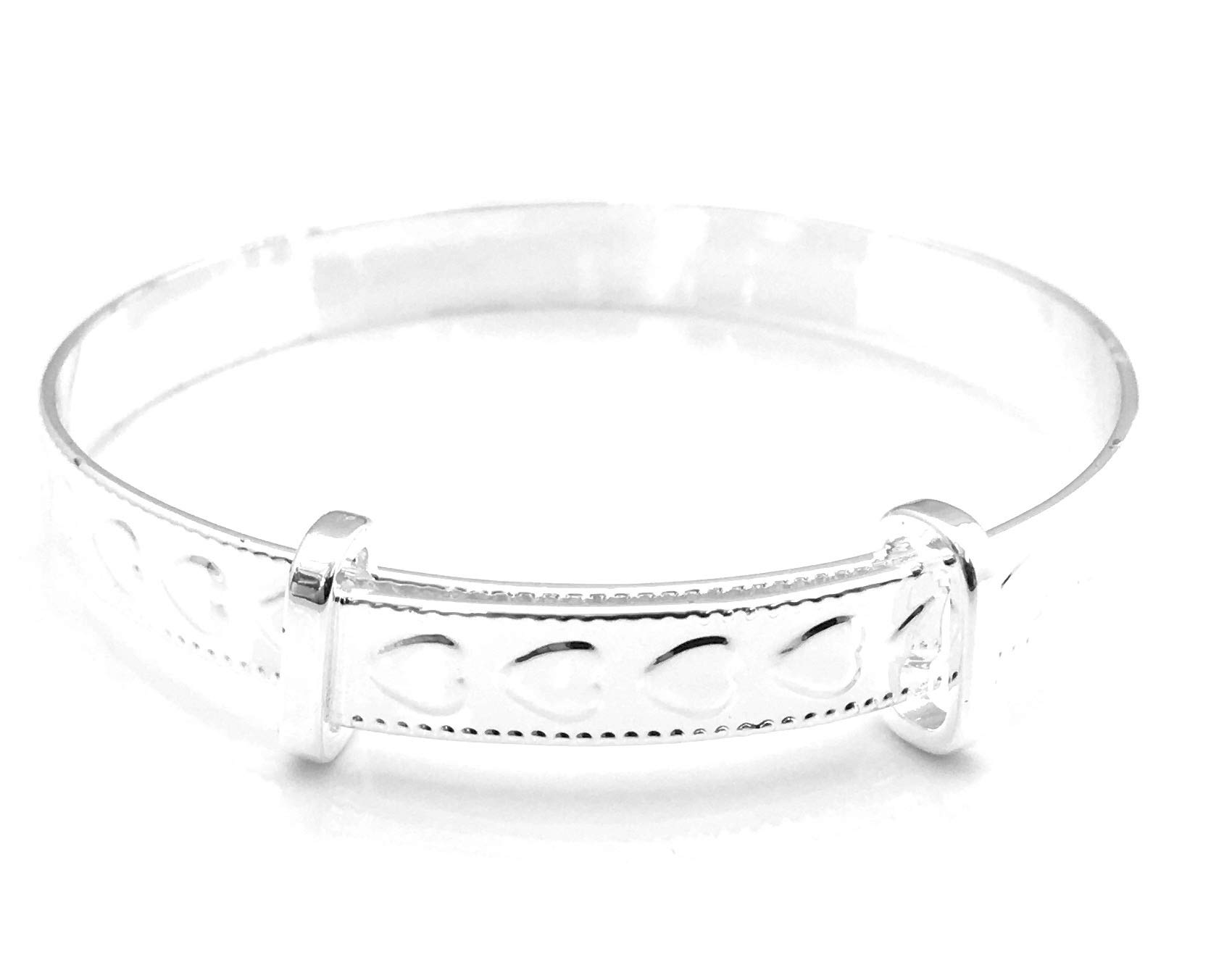 Equilibrium Silver Plated Christening Bangle