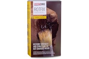 SYSTEMTHREE System Three Resins Rotfix Wood Restoration Rot Repair, 24-Ounce
