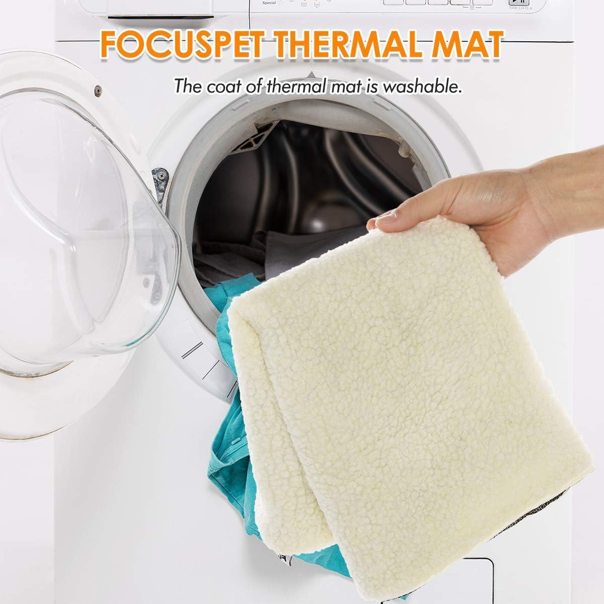 FOCUSPET Cat Thermal Mat, Cat Heating Pad Pet Bed Mat 19"x16" Self Heating Pad Dog Cat Bed Pad for Dogs & Cats Waterproof Innovative & Eco Friendly : Pet Supplies