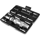 ZKH 1/2" CR-V Hand Impact Screwdriver, Manual Reversible Impact Driver Includes 12-Piece Slotted, Phillips, Hexagonal Bit Set