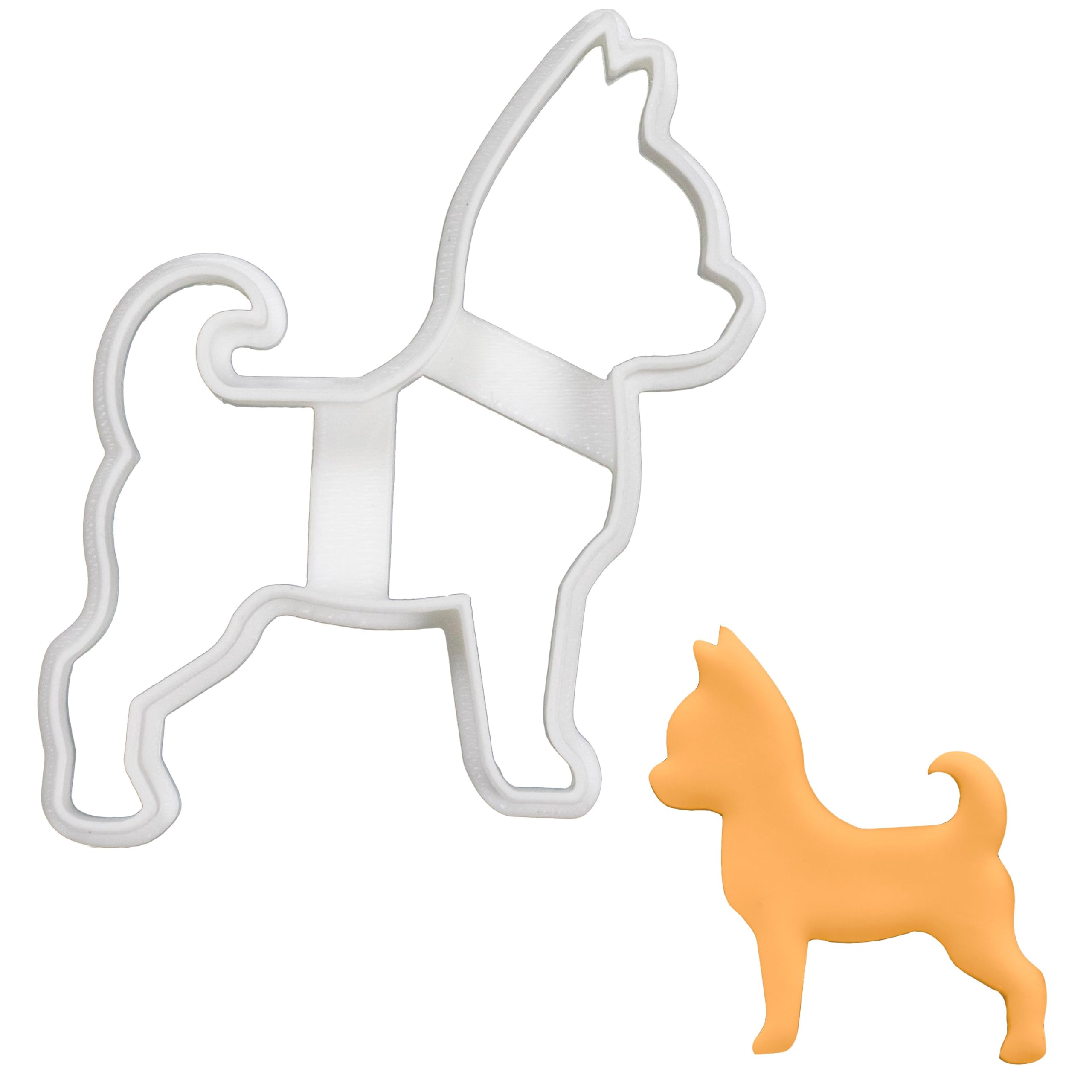 BAKERLOGY Chihuahua Silhouette Cookie Cutter - Detailed Biscuit Cutter Design for Baking and Crafts, Ideal on Fondant, Dough, Clay