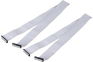 MECCANIXITY 2 Pcs IDC Flat Ribbon Cable, 2.54mm Pitch 50mm Width 100cm Long 40 Pin FC to FC Flat Ribbon Connector Jumper Wire