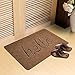 BIGA Home Entrance Door Mats 30'' x 18 '' Washable Non-Slip Entryway Rug Inside Outside Welcome Mat for Front Door, Back Door, Patio, House Entry, Grey