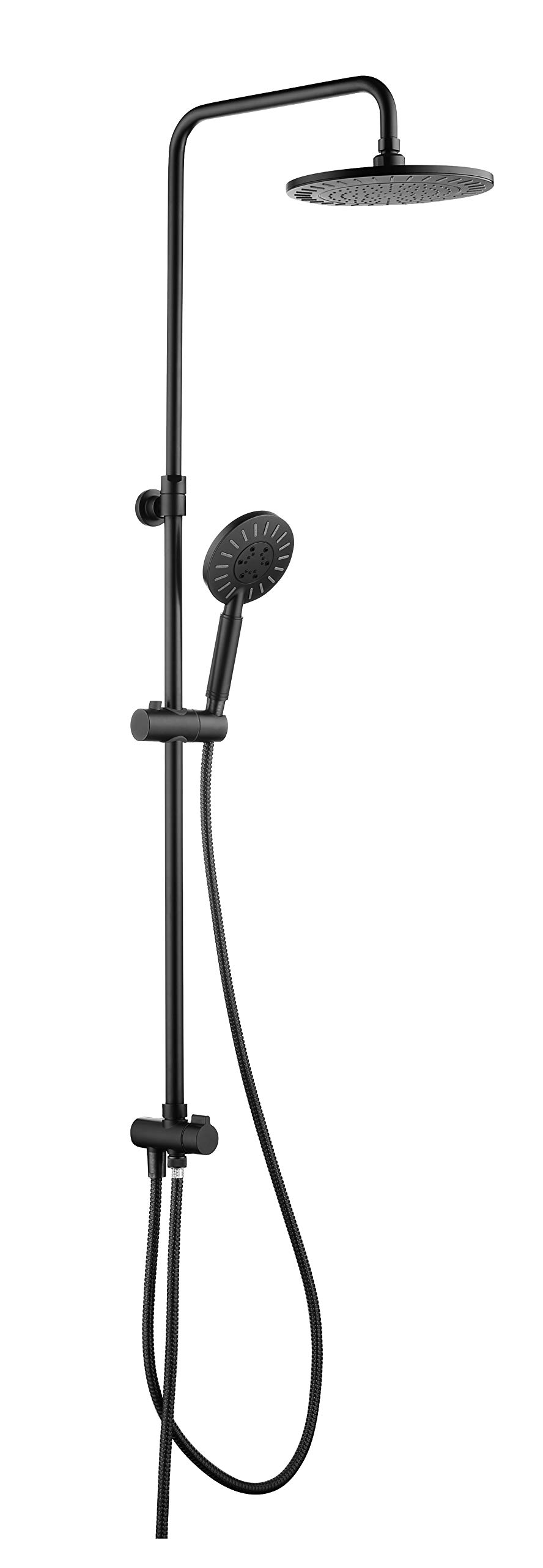 Tiger Splash Tyne Rain Shower Set, ABS, Black, 22.5 x 88.2 x 50.2 cm