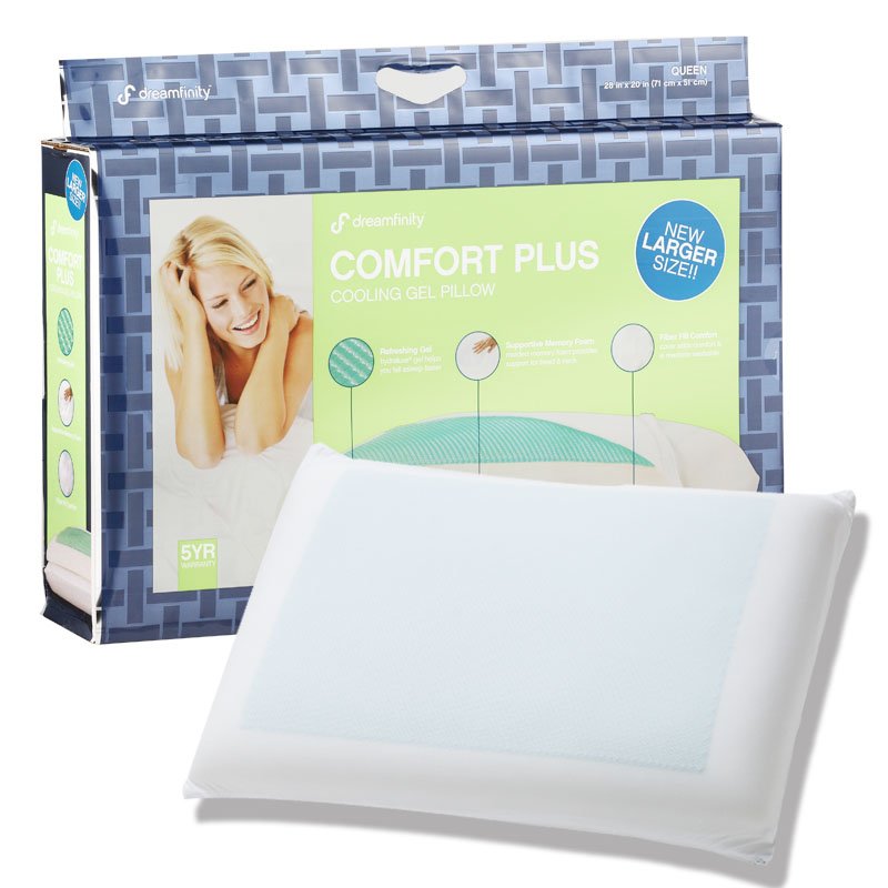 Buy Comfort Plus Cooling Gel Memory Foam Pillow Queen Size By