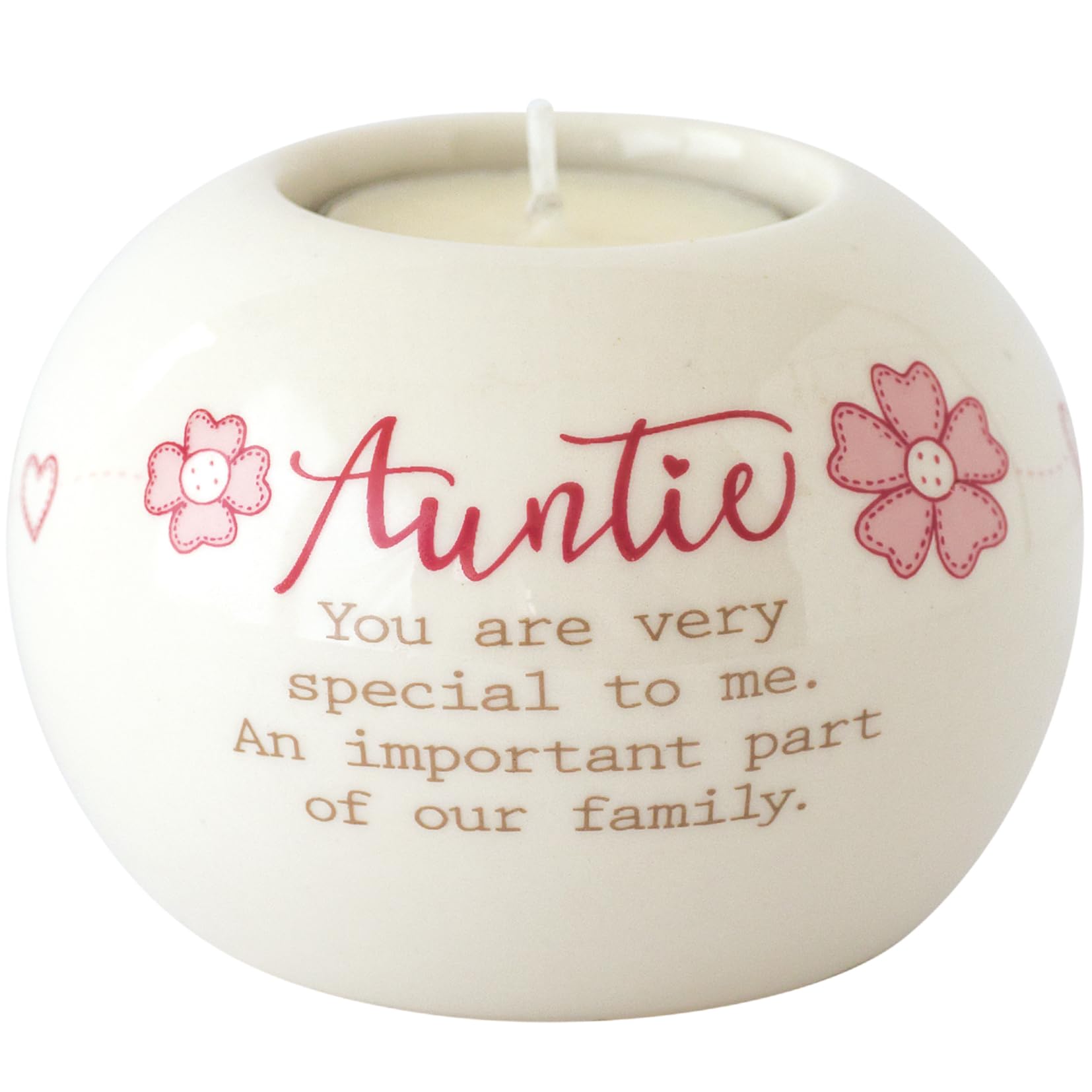 Said with sentiment Ceramic Tealight Candle Holder - Auntie,One size