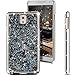 Galaxy Note 3 Case, Shiny Sparkle Bling Glitter Handcraft Crystal [Rhinestone Diamond] Hard PC Plated Full Cover Protective Case for Galaxy Note 3,Diamond: Dark Blue