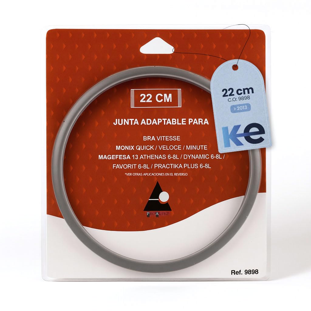 Anakel Home Replacement Gasket Lid Compatible with Bra Vitesse, Magefesa Favorit, Monix Quick, Masterpro... | For Models Manufactured After 2013, Ø22cm