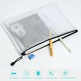 Vicloon 15Pcs Plastic Wallets A3 A4 A5 Zip File Pockets Mesh Bags view 3