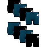 Reebok Womens Boyshorts Underwear - 8 Pack Stretch Performance Seamless Underwear for Women, 4” Inseam with Tagless Waistband