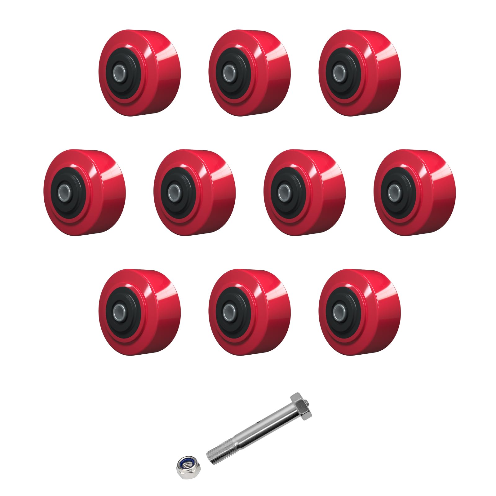 LONGRUNFORU 4 Inch Caster Wheels, Polyurethane on
