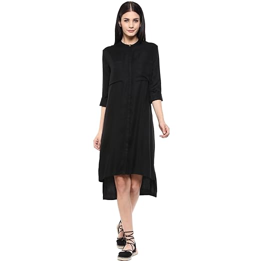 Black Full Sleeve Shirt Dress Amazon.in Clothing & Accessories