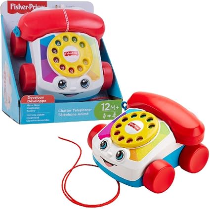 old toy phone with eyes