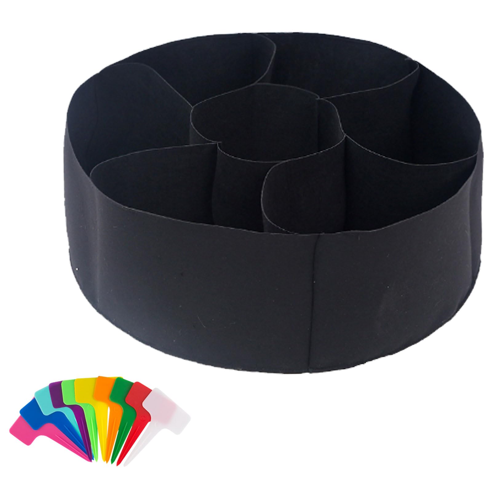 Les-Theresa 7 Grids Raised Garden Beds with Fabric Grow Bags - 3x3Ft Plant Container for Vegetables, Potatoes, Flowers - Planting Fabric Pots