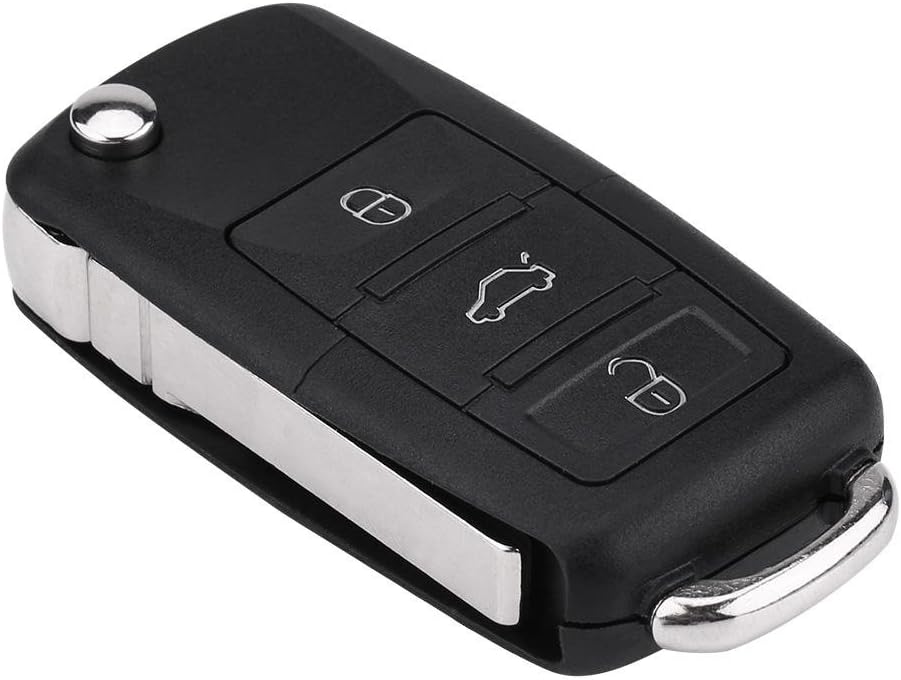 Bediffer Universal 3-Button Car Remote Control Key Fob 433Mhz Chip for Seat Black ABS Material Passenger Car
