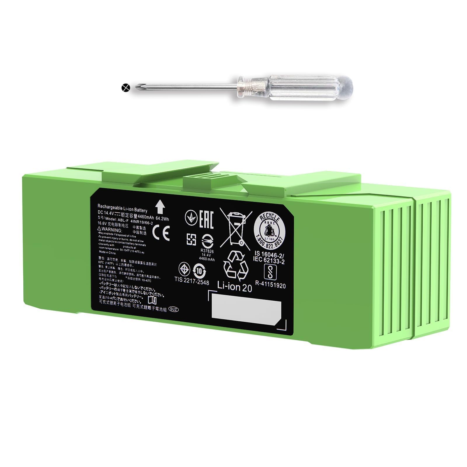 Photo 1 of for Roomba Battery ABL-F for Roomba i&e Series i3 i3+ i4+ i8 i8+ i7 i7+ j7 J9+ j7+ e5 e6 Roomba Replacement Batteries ABL-D1 ABL-D2 ABL-D2A 4460mAh/64.2Wh(Not fit Roomba Combo Series)