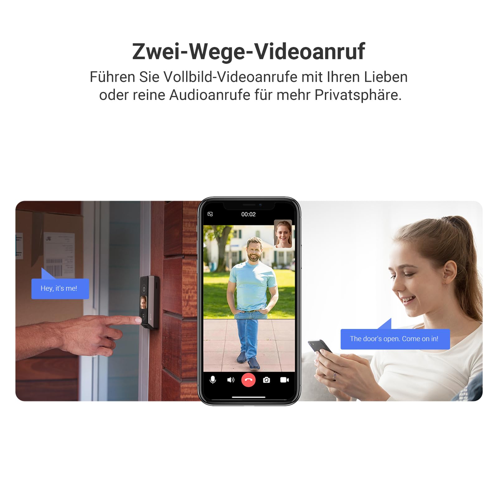 EZVIZ EP8 Ultra WLAN Video Türklingel Kabellos mit Dual-Kamera 6MP+2MP 7