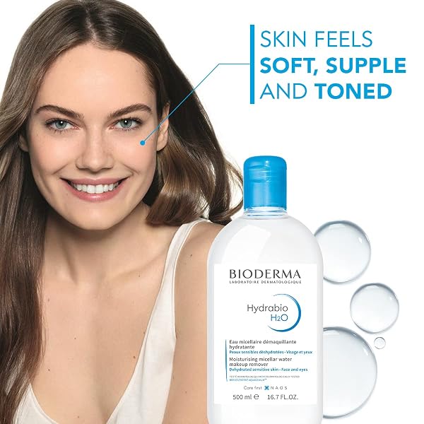 BIODERMA – HYDRABIO H2O – MICELLAR WATER – CLEANSING AND MAKE-UP REMOVING – FOR DEHYDRATED SENSITIVE SKIN , 16.91 FL OZ (PACK OF 1)