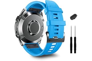 ZPJPPLX 22mm Quick-Fit Silicone Band for Garmin Fenix 7 Pro/7/6 Pro/6/5 Plus/5, Sports Replacement Straps for Forerunner 965/955/945/935/Approach S70 47mm