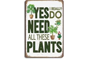 SEHINU Garden Signs Vintage Plant-Themed Metal Tin Sign Wall Decor | 12x8 Inches Nature Botanical Enthusiast Home Decor Art Piece | Unique Indoor Greenery Design Inspired Wall Art (C104)