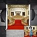 Photography Backdrop, MeeQee 5X7ft Palace Red Carpet Golden Stairs Decorate Photo Studio Pictorial Cloth Photography Background Screen for Photo, Video and Television, MQ-CO2