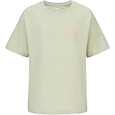 Roxy Girls Short Sleeve Oversized Fit Logo Tee, Crew Neck Graphic T-Shirt, Soft & Comfortable