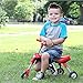 MEKBOK Fly Bike Foldable Indoor/Outdoor Toddlers Glide Tricycle - No Assembly Required - Red