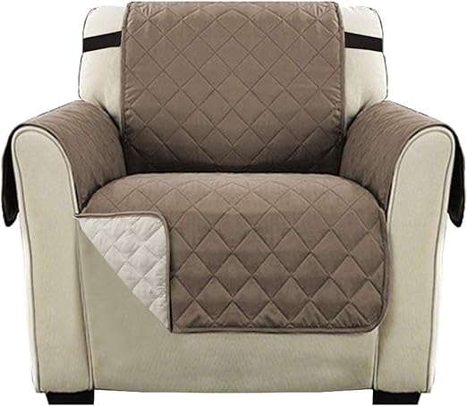 Water Repellent Chair Protector Cover For Pets Armchair Covers Sofa Chair Covers Slipcover Reversible Quilted Chair Furniture Protector With Non Slip Strap Seat Width Up To 21 Chair Taupe Beige Amazon Ca Home Kitchen