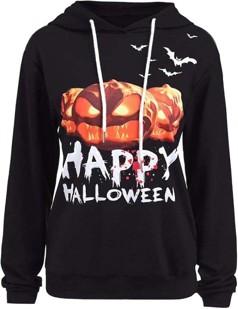 KEERADS Women Sweatshirt, Halloween Pullover Pumpkin Jumpers Hoodie: Amazon.co.uk: Clothing