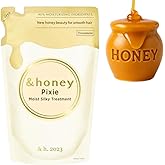 Pixie Moist Silky Hair Treat-ment Refill 350g - Honey Scent - Intensive Moisture for Silky Hair - Eco-Friendly Refill - Ideal for Tangle-Free, Smooth Hair - High Moisturizing Ingredients