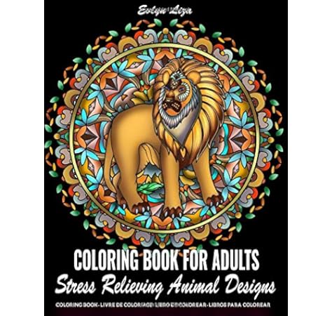 Amazon Com Coloring Book For Adults Stress Relieving Animal